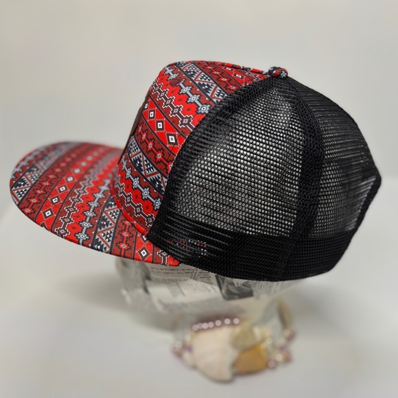 Southwestern Cactus | Aztec Pattern Snapback | Western Festival Cap | Like New - Picture 3 of 9